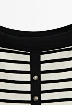 Massimo Dutti Striped With Buttons And Contrast- Blouse - White -Massimo Dutti Shop 35bb8c067a1648bf8cc6607b11a2c91e