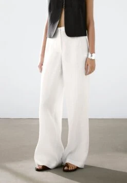 Massimo Dutti SUIT - Trousers - White