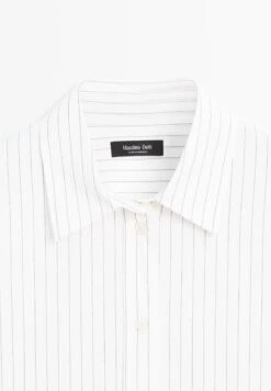 Massimo Dutti STRIPED BATWING SLEEVE - Button-down Blouse - White -Massimo Dutti Shop 35d9cd8220b24fdb921e2cfd25469999