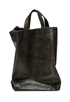 Massimo Dutti CRACKLED - Tote Bag - Black