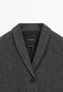 Massimo Dutti MID-LENGTH WITH LAPEL COLLAR - Classic Coat - Grey -Massimo Dutti Shop 36193fab23bd4f7291c483c097250a8f