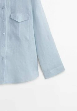 Massimo Dutti With Pockets- Button-Down Blouse - Light Blue -Massimo Dutti Shop 363c48f92d0442b884341953c3016c9e