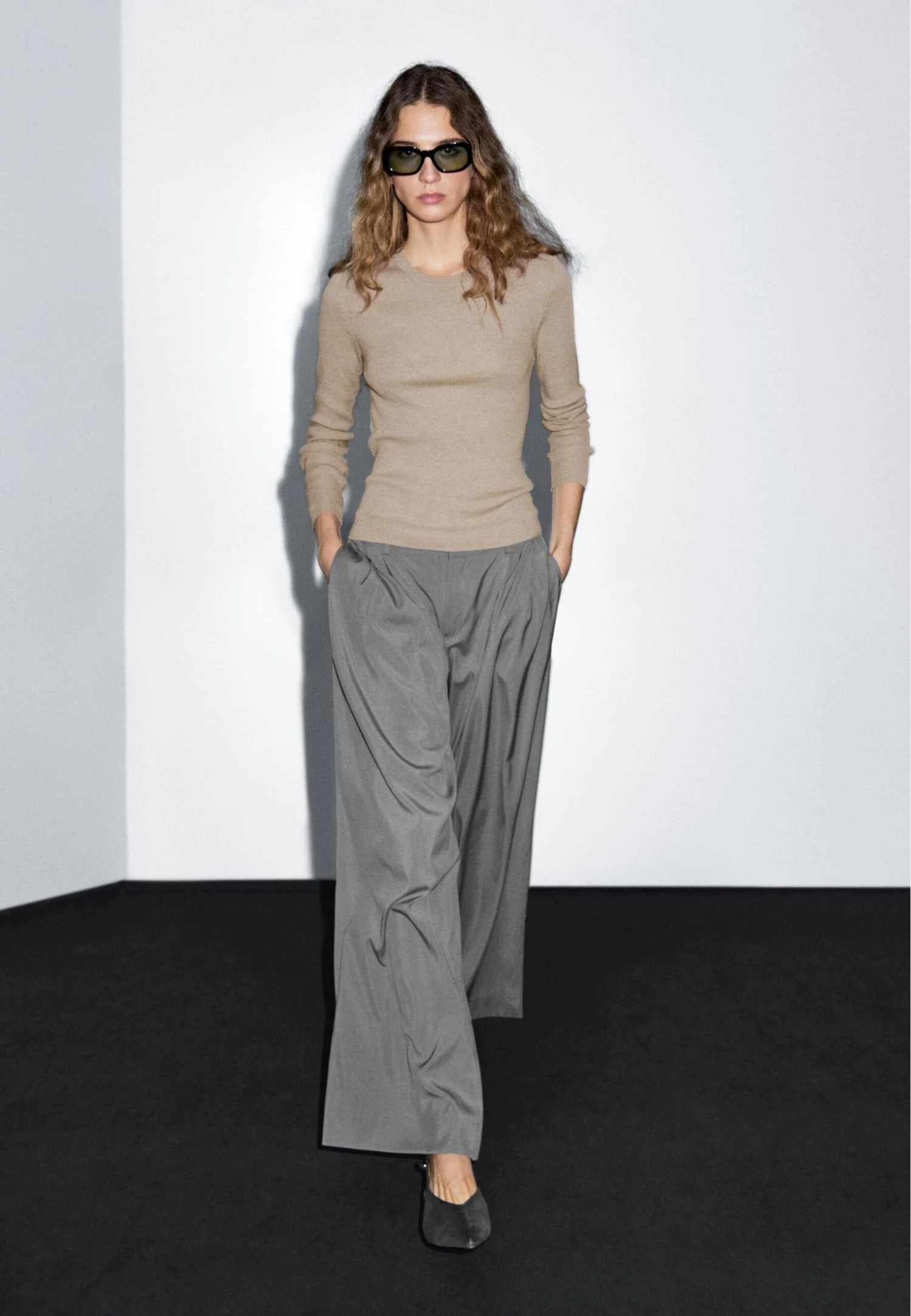 Massimo Dutti RIBBED CREW NECK - Jumper - LIGHT BROWN 7 Massimo Dutti RIBBED CREW NECK - Jumper - LIGHT BROWN - Image 5