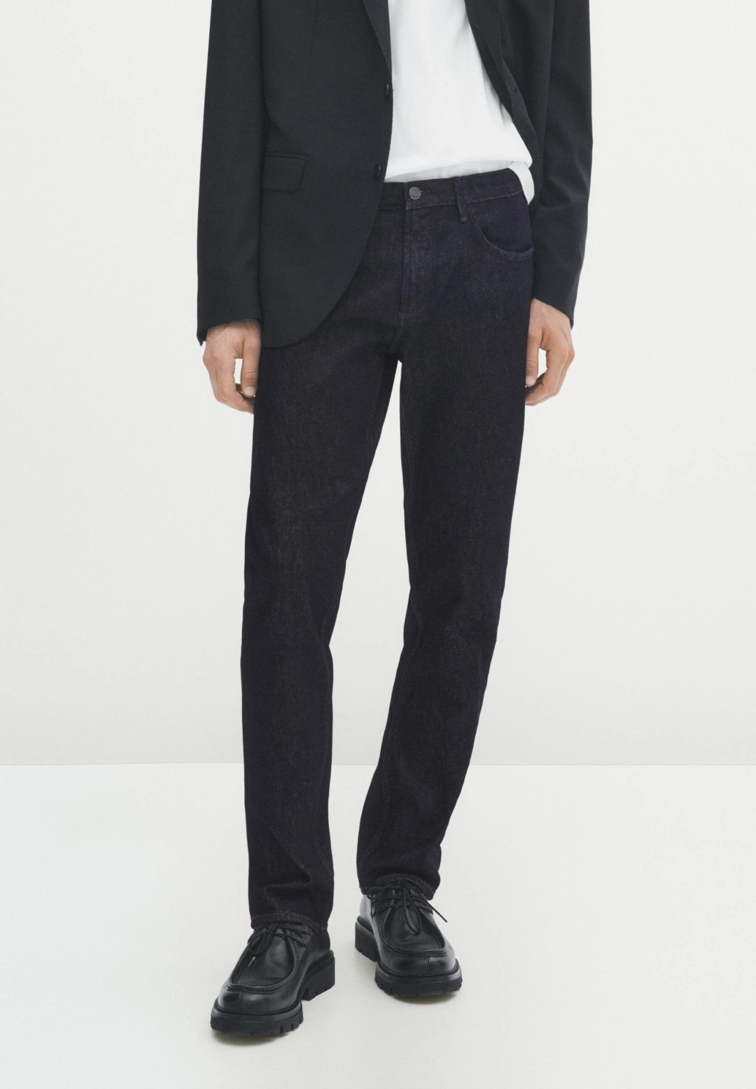 Massimo Dutti Regular Fit - Straight Leg Jeans - Dark Blue 3 Massimo Dutti Regular Fit - Straight Leg Jeans - Dark Blue