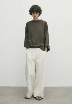 Massimo Dutti With Ties - Blouse - Mottled Brown -Massimo Dutti Shop 3660a96ce8e14ee9a5b1d60f05f43542