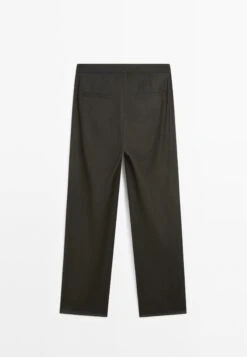 Massimo Dutti FLOWING LOW-RISE STRAIGHT-LEG - Trousers - Dark Grey -Massimo Dutti Shop 36670565be4243508b72cc293ebd6443