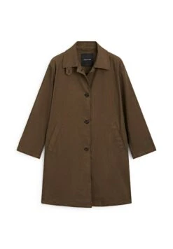 Massimo Dutti LONG SHIRT COLLAR WITH SIDE POCKETS - Trenchcoat - Dark Brown -Massimo Dutti Shop 36af29da169d4f4791320998da7b7c39