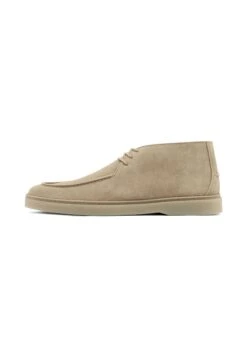 Massimo Dutti SPLIT - Lace-up Ankle Boots - Sand