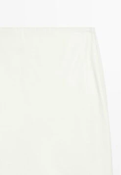 Massimo Dutti MIDI - Leather Skirt - White -Massimo Dutti Shop 36fef073794e41e48844031aeb4b91ab