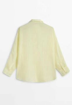 Massimo Dutti Batwing Sleeve- Button-Down Blouse - Yellow -Massimo Dutti Shop 37077a3245834b18bfa2dd469839324a