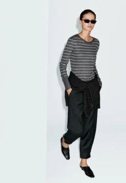 Massimo Dutti STRIPED - Long Sleeved Top - Grey -Massimo Dutti Shop 3710439ff1674362a6a5af56af7823eb