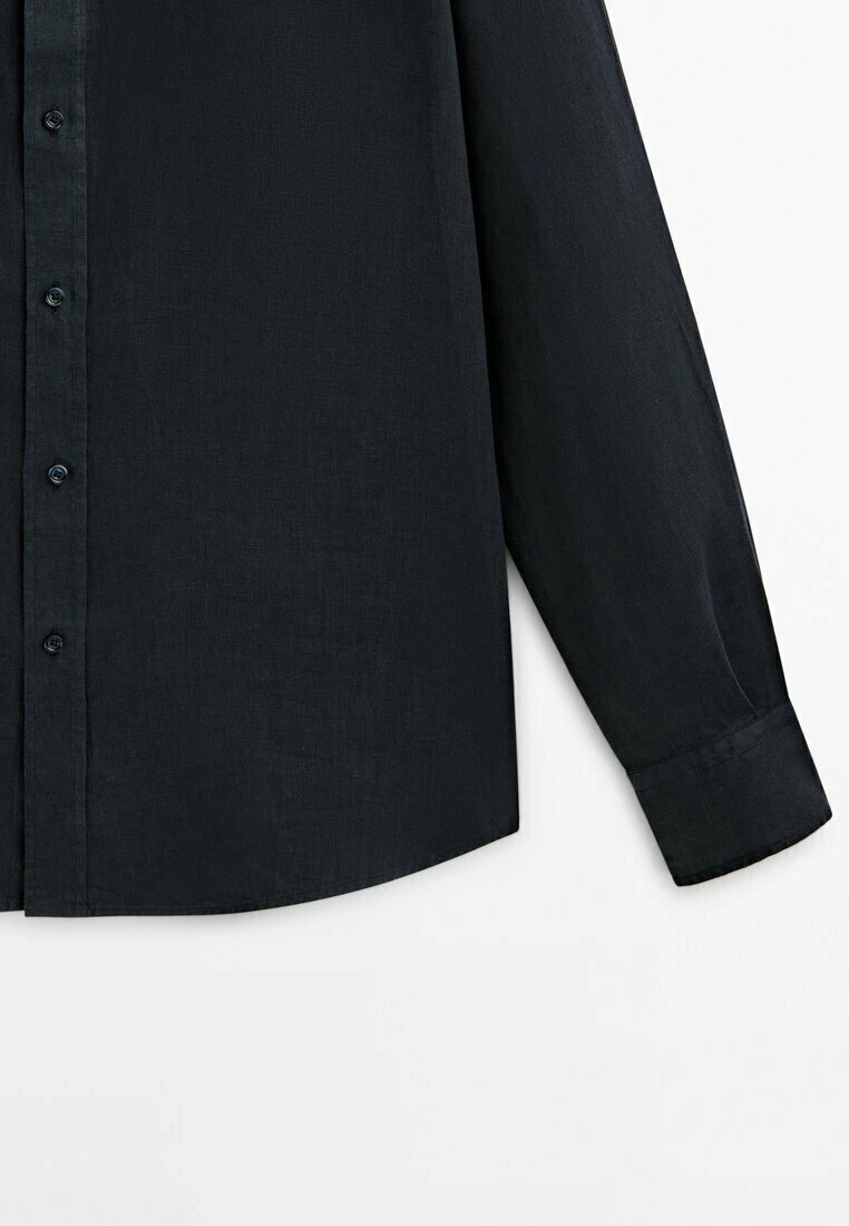 Massimo Dutti With Stand-Up Collar - Shirt - Blue 7 Massimo Dutti With Stand-Up Collar - Shirt - Blue - Image 5