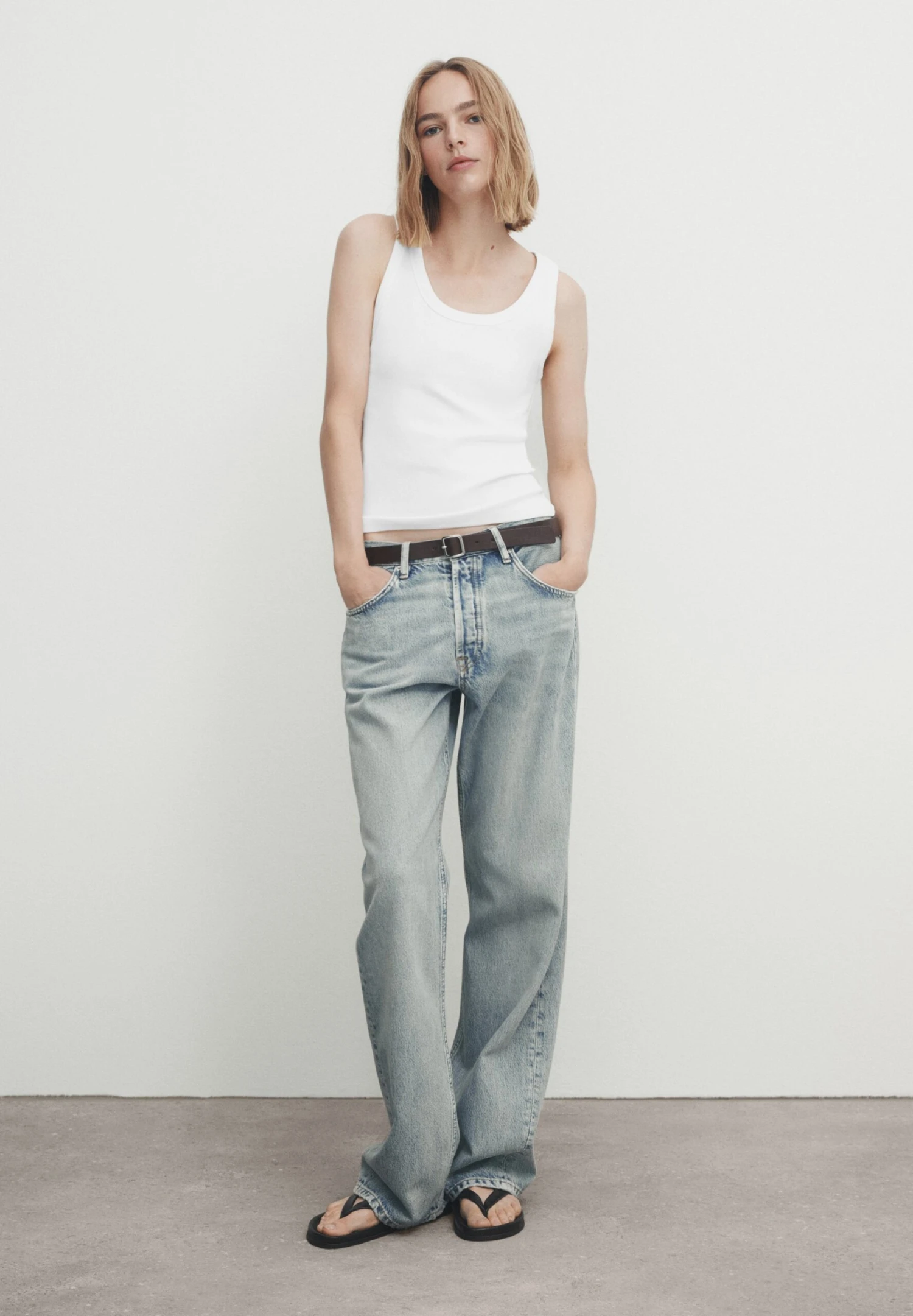 Massimo Dutti SleevelessBlend - Top - White 4 Massimo Dutti SleevelessBlend - Top - White - Image 2