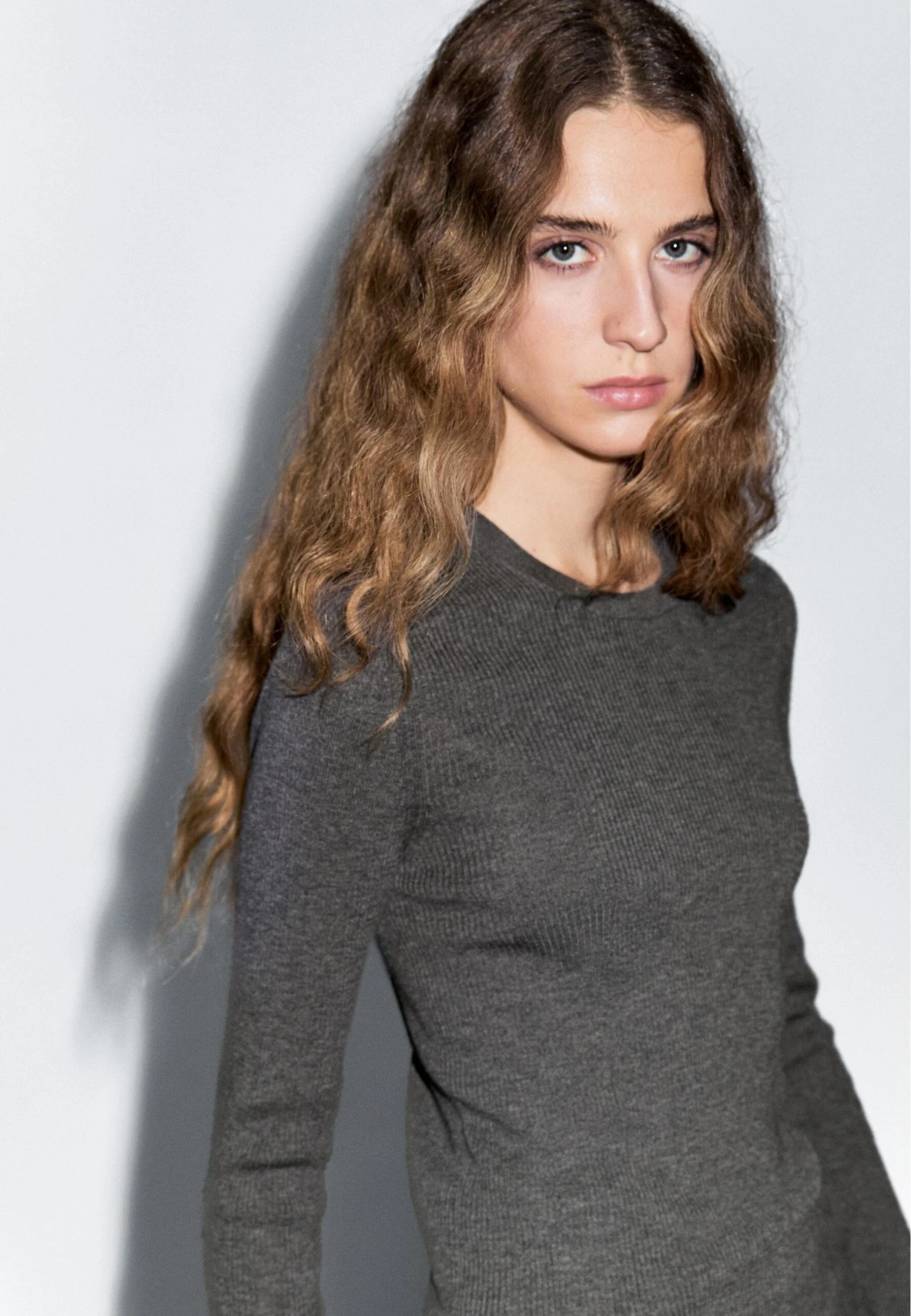 Massimo Dutti RIBBED CREW NECK - Jumper - Dark Grey 5 Massimo Dutti RIBBED CREW NECK - Jumper - Dark Grey - Image 3