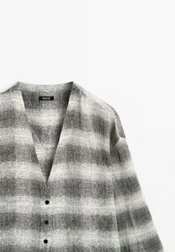 Massimo Dutti LONG CHECK TUNIC DRESS - Shirt Dress - Grey 15 Massimo Dutti LONG CHECK TUNIC DRESS - Shirt Dress - Grey -Massimo Dutti Shop 37cadff92e5f4e82aca9bc981cf5cefe