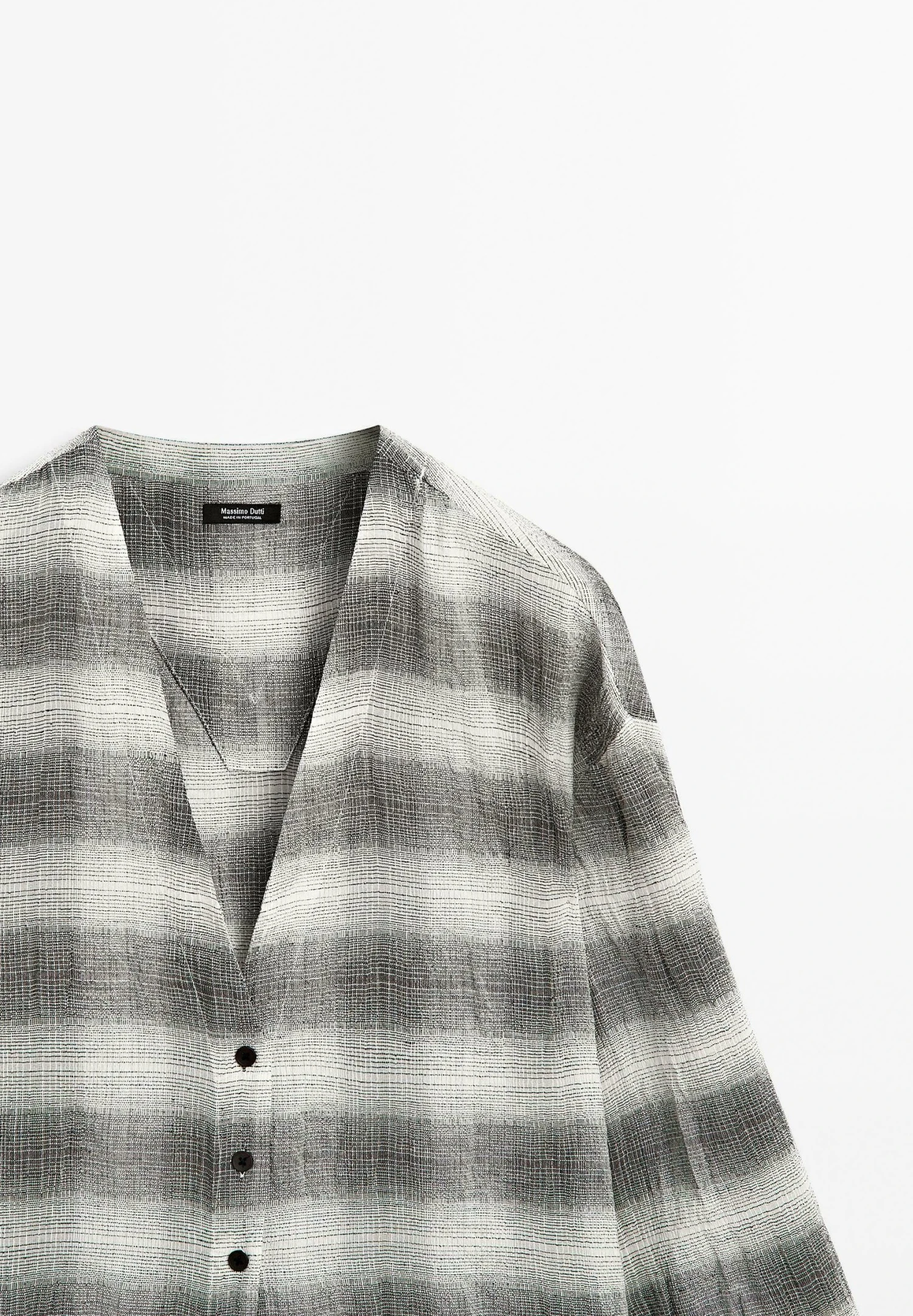 Massimo Dutti LONG CHECK TUNIC DRESS - Shirt Dress - Grey 9 Massimo Dutti LONG CHECK TUNIC DRESS - Shirt Dress - Grey - Image 7