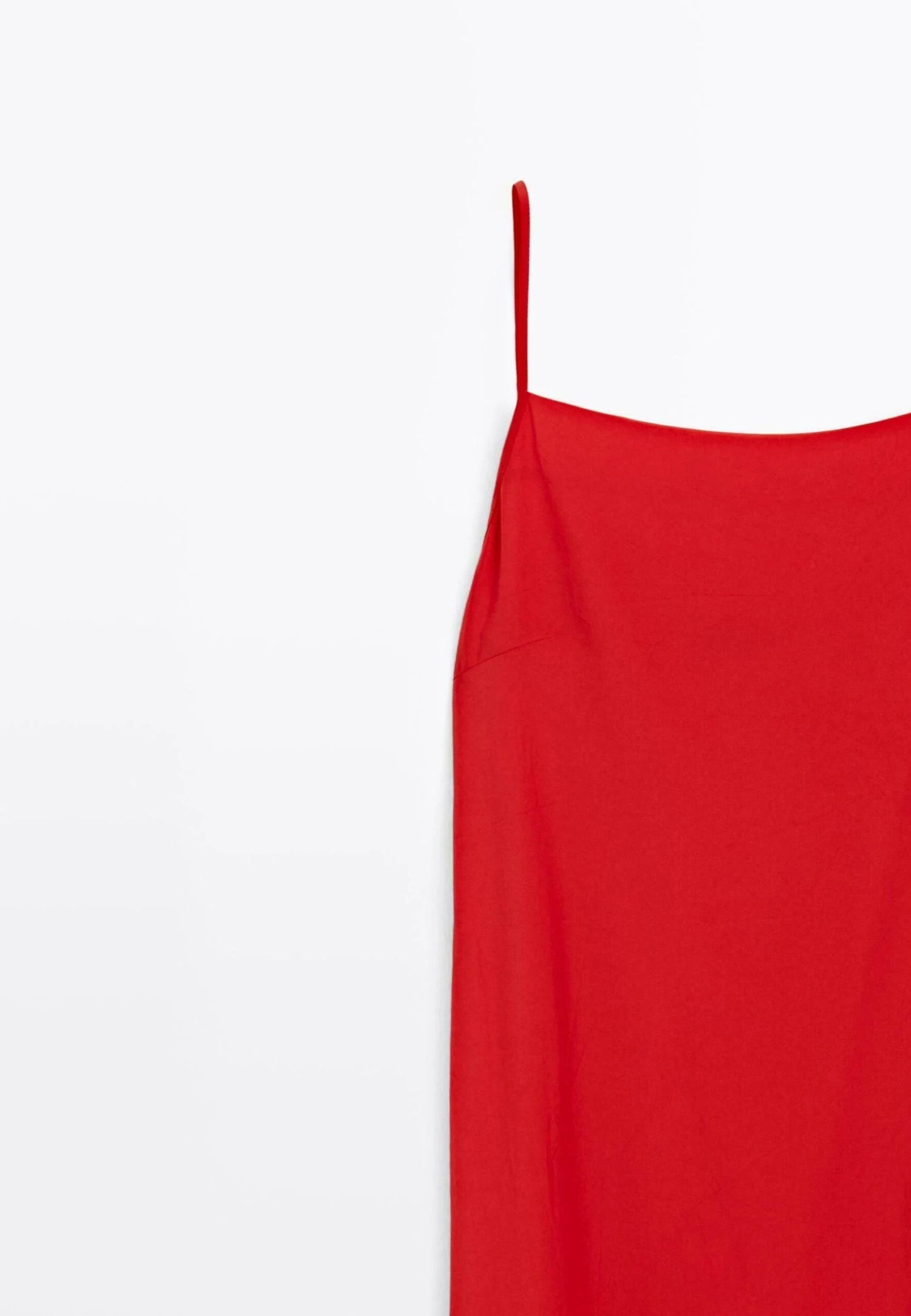 Massimo Dutti FLOWING MIDI WITH A STRAIGHT NECKLINE - Day Dress - Mottled Red 10 Massimo Dutti FLOWING MIDI WITH A STRAIGHT NECKLINE - Day Dress - Mottled Red - Image 8