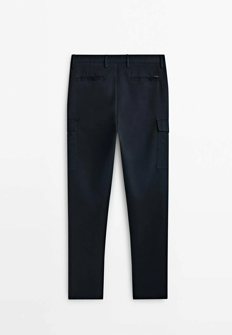 Massimo Dutti Cargo Trousers - Mottled Blue 8 Massimo Dutti Cargo Trousers - Mottled Blue - Image 6