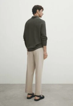 Massimo Dutti Textured- Polo Shirt - Mottled Green -Massimo Dutti Shop 383919dc775540959deb511c2ac8c6b3