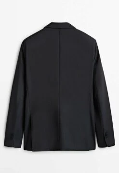 Massimo Dutti Check Texture Suit - Blazer Jacket - Blue -Massimo Dutti Shop 38782f95febe439399e5be2eb3ce312d