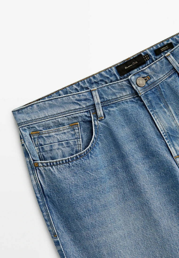 Massimo Dutti Tapered Fit Mid Bleach- Slim Fit Jeans - Blue 11 Massimo Dutti Tapered Fit Mid Bleach- Slim Fit Jeans - Blue - Image 9