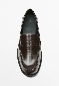 Massimo Dutti LOAFERS WITH GLOSSY FINISH - Slip-ons - Dark Brown -Massimo Dutti Shop 3894ac9b7d21487a8e6a4955e4a1bd6a