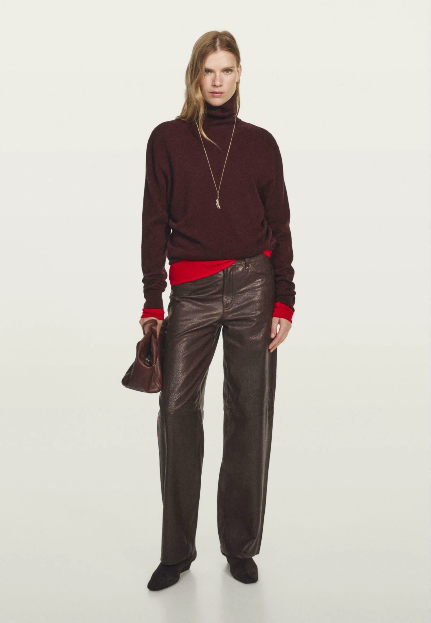 Massimo Dutti HIGH NECK - Jumper - Bordeaux 5 Massimo Dutti HIGH NECK - Jumper - Bordeaux - Image 3