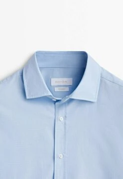 Massimo Dutti Barré Extra-Fine- Shirt - Light Blue -Massimo Dutti Shop 392238849f1540fc8273f8f4ae475b88