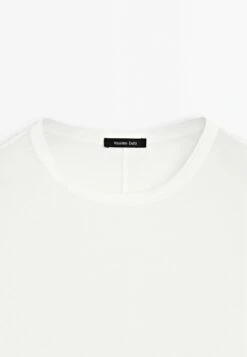 Massimo Dutti BOXY FIT SHORT SLEEVE - Basic T-shirt - White -Massimo Dutti Shop 394d2e56ac0d49cba698d0e1062c6d54