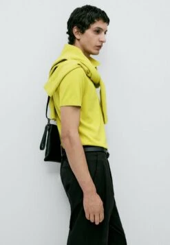 Massimo Dutti Short Sleeve- Polo Shirt - Neon Yellow -Massimo Dutti Shop 395d1aed4fc1448989e769692b4be553