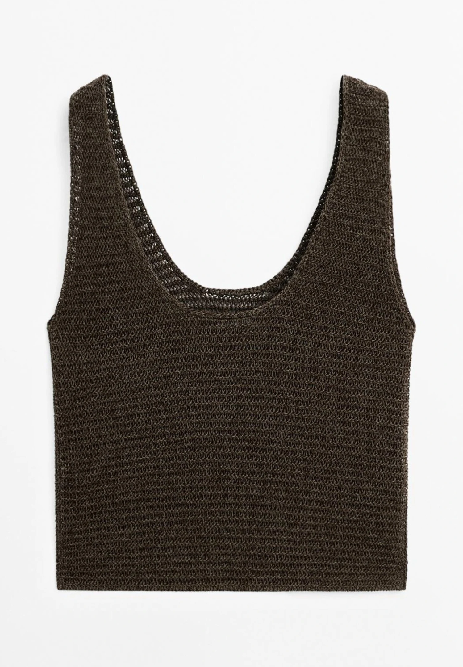 Massimo Dutti THICK STRAPS WITH ROUND NECK - Top - Mottled Dark Green 8 Massimo Dutti THICK STRAPS WITH ROUND NECK - Top - Mottled Dark Green - Image 6