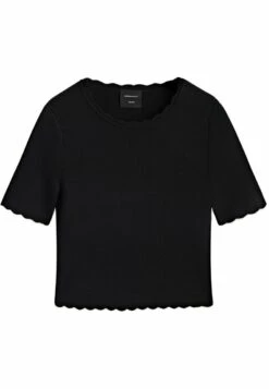 Massimo Dutti Studio - With Wavy Details - Print T-Shirt - Black