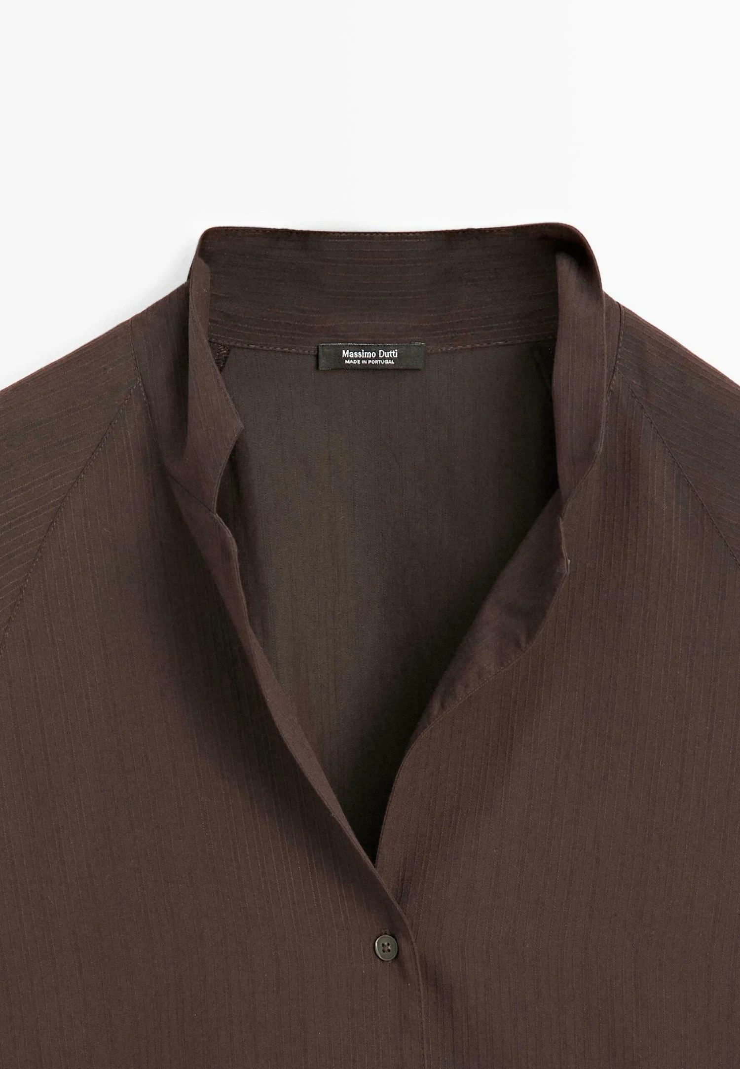 Massimo Dutti Button-down Blouse - Dark Brown 10 Massimo Dutti Button-down Blouse - Dark Brown - Image 8