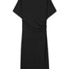 Massimo Dutti MIDI BOAT NECK WITH GATHERED DETAIL - Day Dress - Black -Massimo Dutti Shop 39cede882c584499a4c6f80e30a1880d