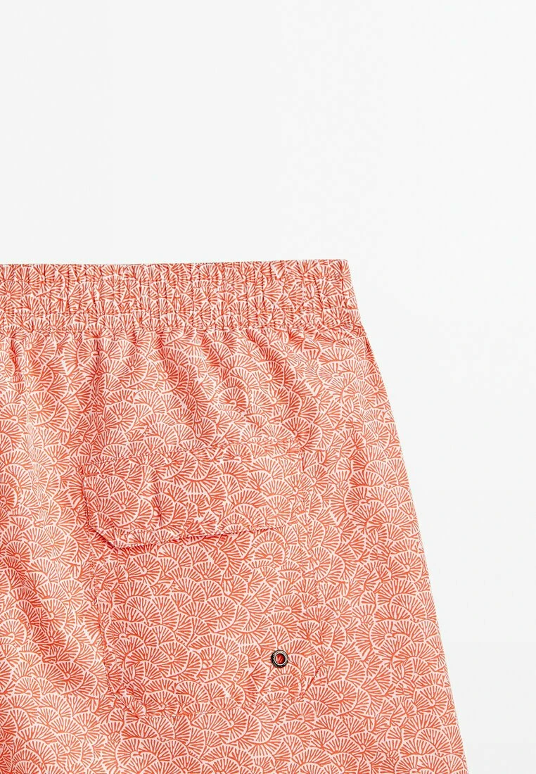 Massimo Dutti Sea Motif Print Trunks 00310285 - Swimming Shorts - Coral 9 Massimo Dutti Sea Motif Print Trunks 00310285 - Swimming Shorts - Coral - Image 7