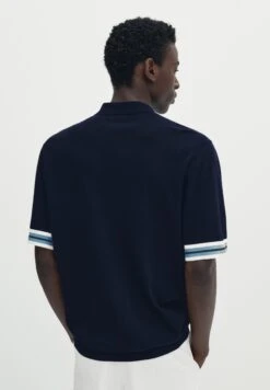 Massimo Dutti Contrast Short Sleeve - Polo Shirt - Blue -Massimo Dutti Shop 3a2b277a132c4589bd41294dc8a5cf3a