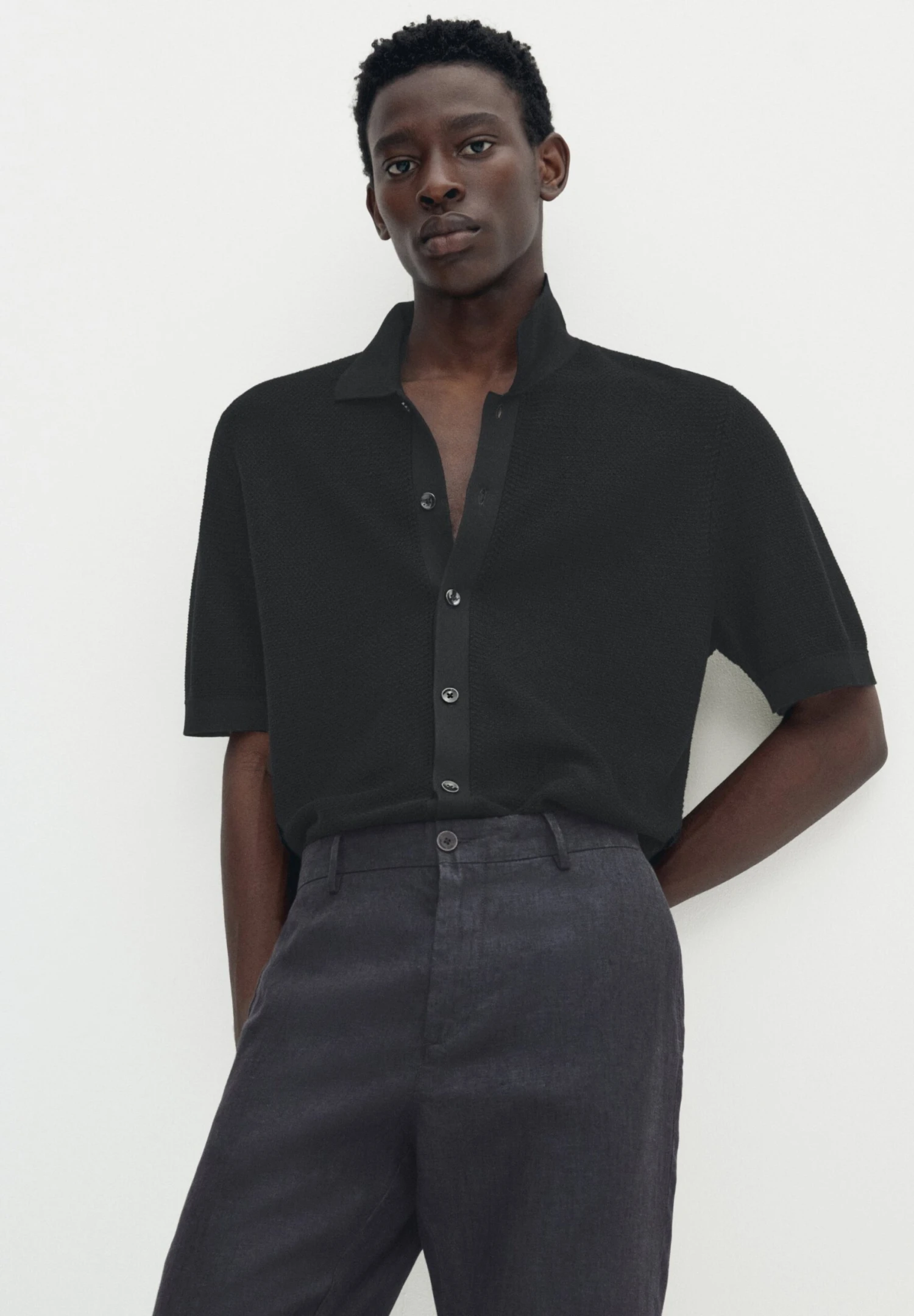 Massimo Dutti Tapered Fit - Chinos - Dark Grey 7 Massimo Dutti Tapered Fit - Chinos - Dark Grey - Image 5