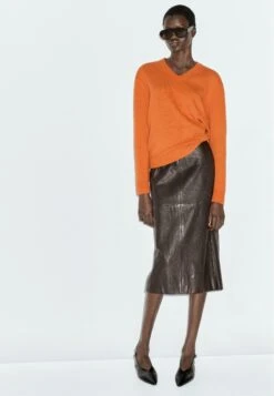 Massimo Dutti V-NECK - Jumper - Orange -Massimo Dutti Shop 3a7c5afdc53a4c6ebd45b8477697fcab