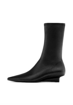 Massimo Dutti STRETCH - Wedge Ankle Boots - Black