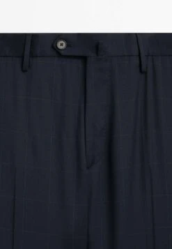 Massimo Dutti Windowpane Check - Suit Trousers - Blue -Massimo Dutti Shop 3ac75b242a6d49328d4d2a34324833b0