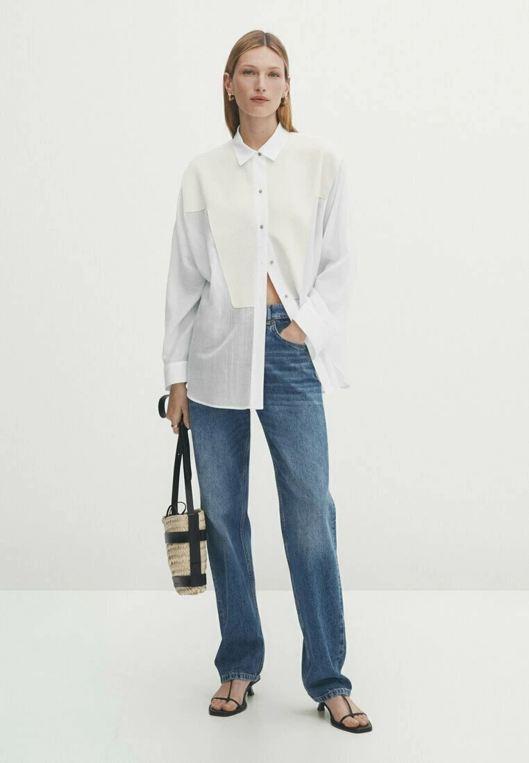 Massimo Dutti With Chest Detailing - Button-Down Blouse - White 4 Massimo Dutti With Chest Detailing - Button-Down Blouse - White - Image 2