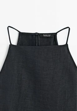 Massimo Dutti HALTER TOP WITH STRAIGHT NECKLINE - Top - Mottled Dark Blue -Massimo Dutti Shop 3afe6f16d355438d8936807eff516932