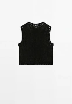 Massimo Dutti CREW NECK WITH EMBROIDERED DETAIL - Waistcoat - Black 18 Massimo Dutti CREW NECK WITH EMBROIDERED DETAIL - Waistcoat - Black -Massimo Dutti Shop 3b65e197be8a48e4abe960e1ba9742a3