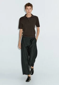 Massimo Dutti BARREL FIT WITH ELASTICATED WAISTBAND - Trousers - Black -Massimo Dutti Shop 3b75c744214240c5be496f21d2edc791