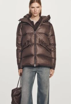 Massimo Dutti WATER-REPELLENT PUFFER - Down Jacket - Brown