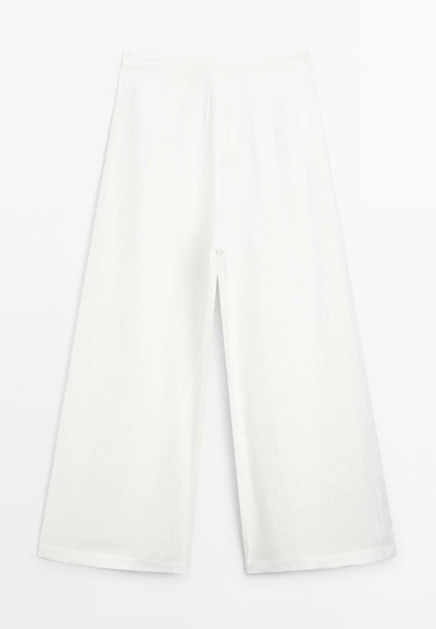 Massimo Dutti WIDE-LEG VOLUMINOUS - Trousers - White 7 Massimo Dutti WIDE-LEG VOLUMINOUS - Trousers - White - Image 5