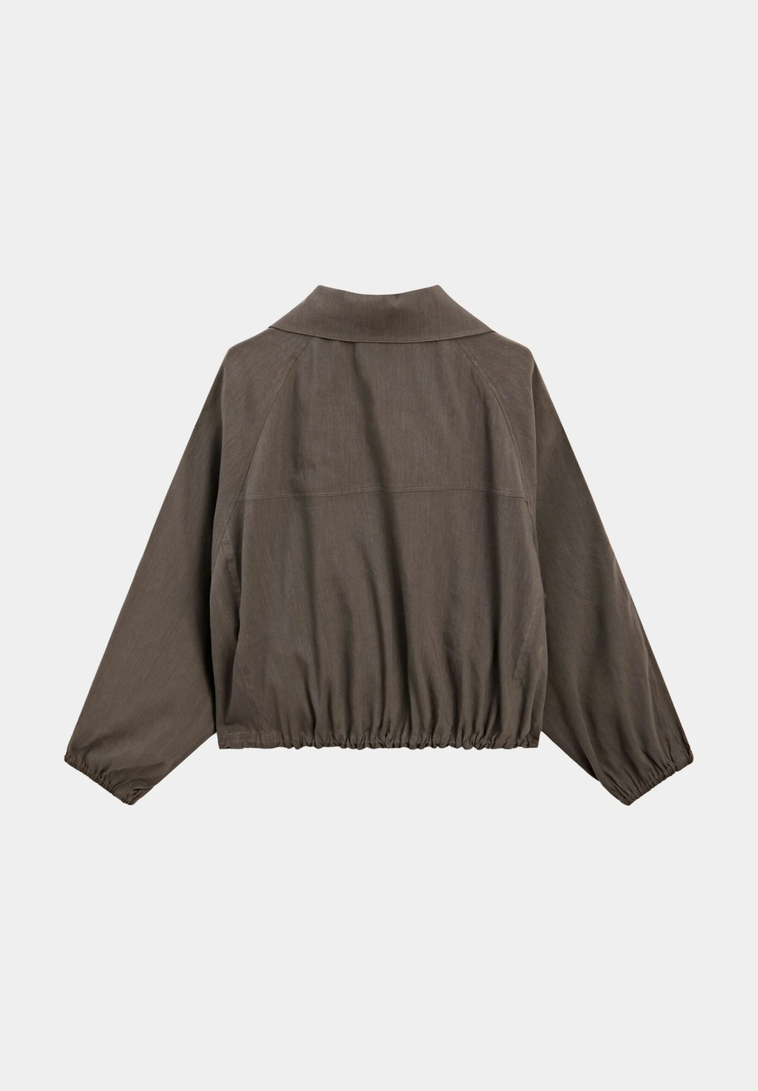 Massimo Dutti BOMBER NECK WITH RAGLAN SLEEVES - Bomber Jacket - Mottled Dark Brown 8 Massimo Dutti BOMBER NECK WITH RAGLAN SLEEVES - Bomber Jacket - Mottled Dark Brown - Image 6