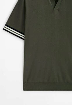 Massimo Dutti Contrast Short Sleeve - Polo Shirt - Khaki 19 Massimo Dutti Contrast Short Sleeve - Polo Shirt - Khaki -Massimo Dutti Shop 3c3afa8008b44819aab7e5a133e34094