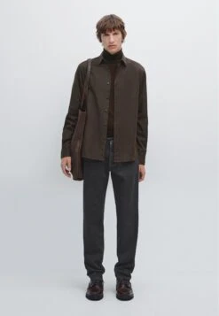 Massimo Dutti REGULAR FIT - Shirt - Dark Brown -Massimo Dutti Shop 3c48a4b19b914e2098613598ef03e5ab