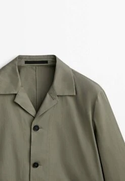 Massimo Dutti Studio - Overshirt With Pockets - Summer Jacket - Khaki -Massimo Dutti Shop 3c4bbde4038b4f89b796b83324004646